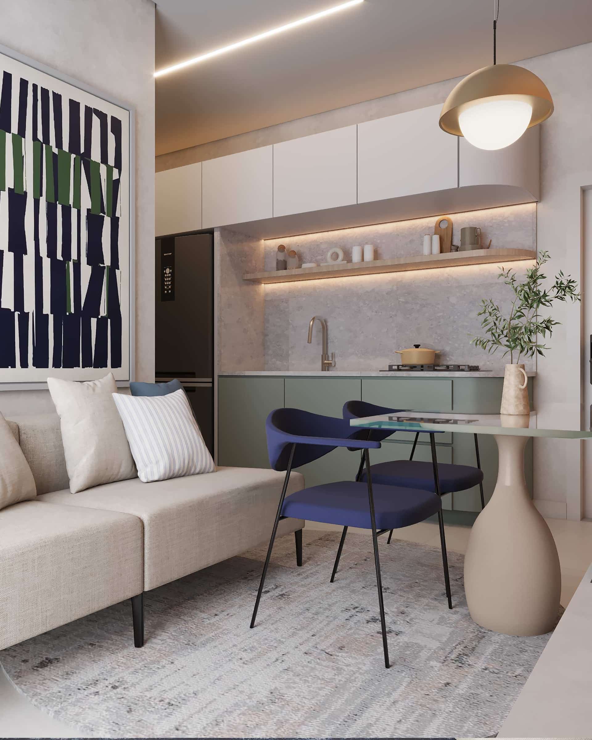 Apartamento no Portão Curitiba com 1 quarto e lazer completo
